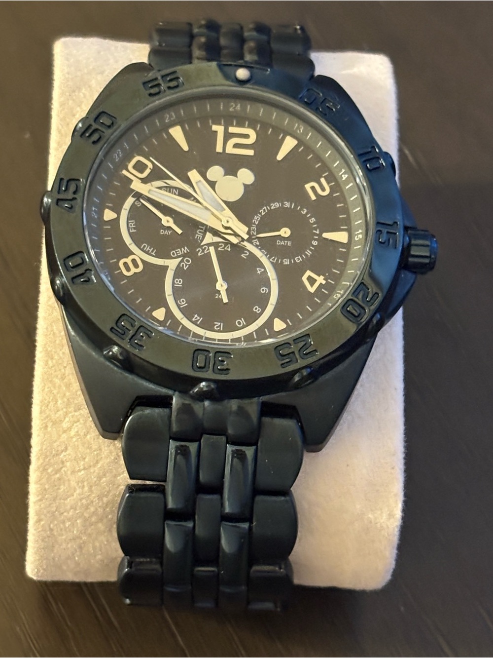 Disney Men’s Dark Navy BlueStainless Steel Watch - Silver Case Back